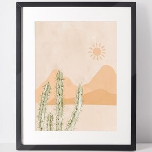 Wall Art Boho Nature Plants Print Illustration Unframed